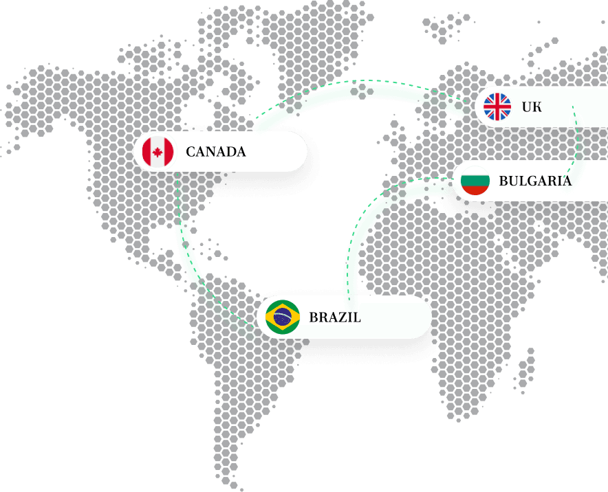 World map illustrating global university connections